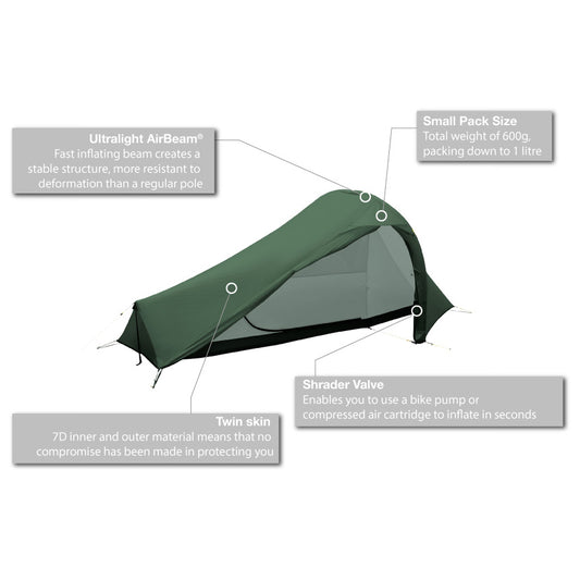 Vango F10 Hydrogen Air - 1-Personen Zelt
