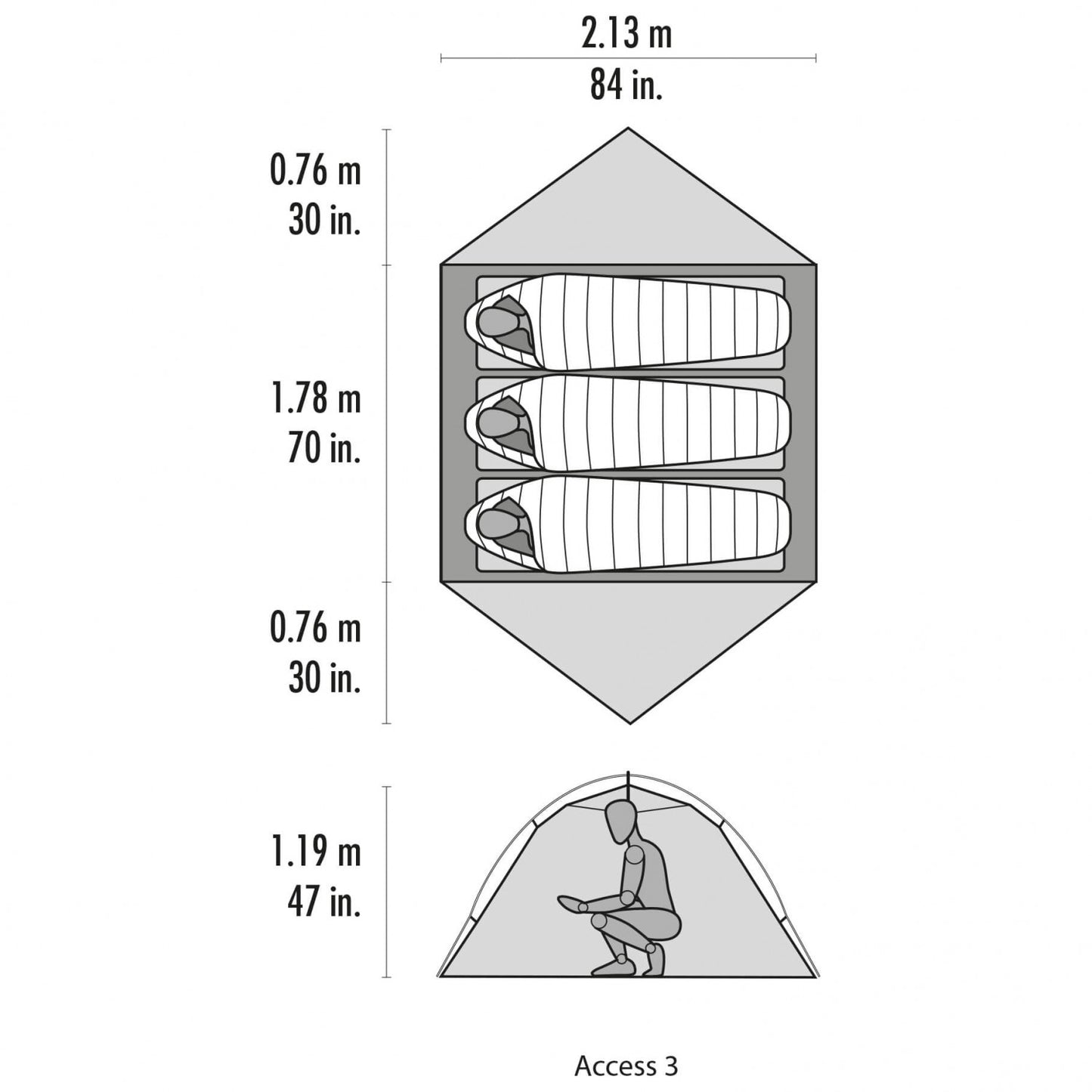 MSR Access 3 Tent - 3-Personen Zelt