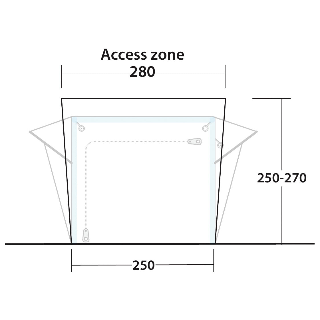 Outwell Tall Connection Crossville 250SA - Zelterweiterung