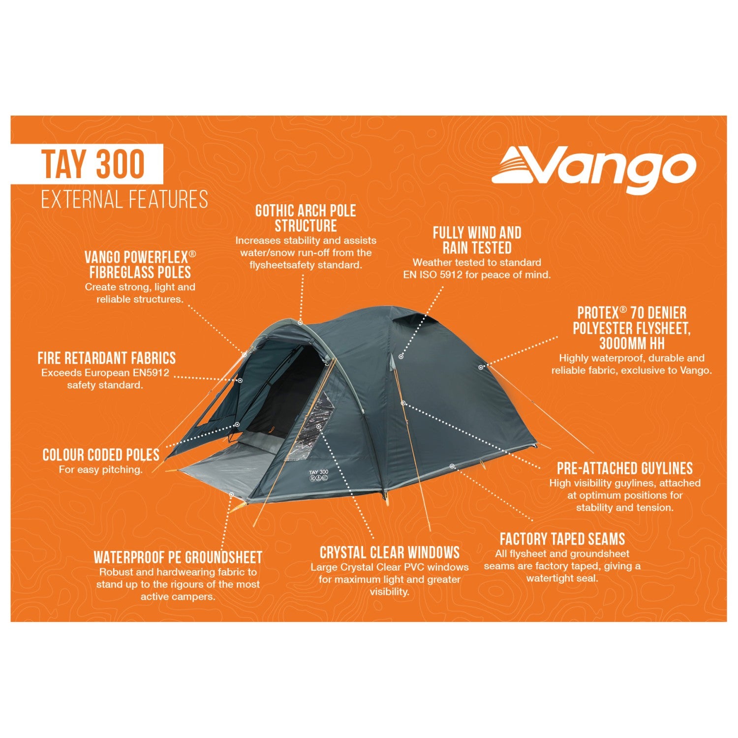 Vango Tay 300 - 3-Personen Zelt